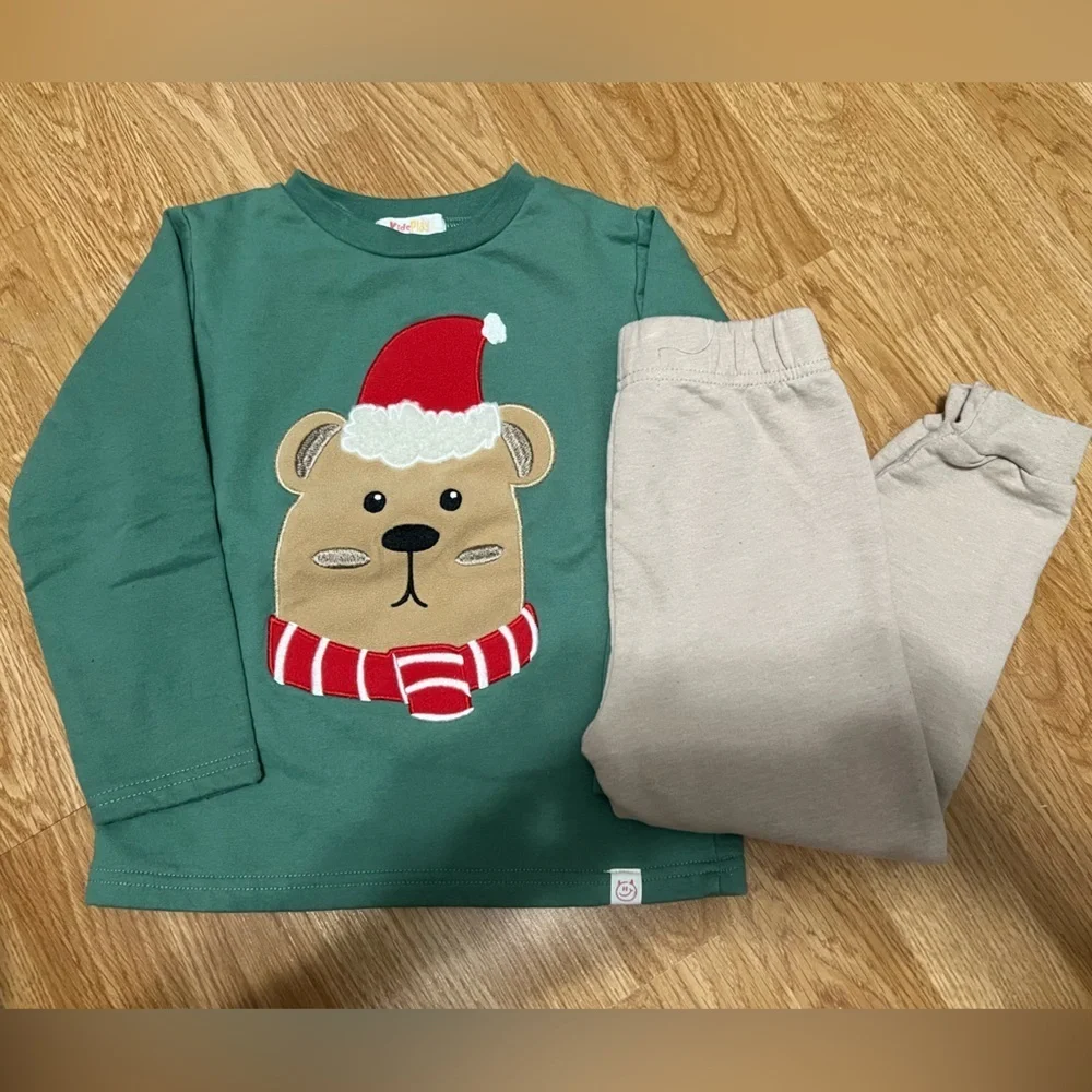 Kids Play Christmas Bear aToddler Set (Size 4T) - Picture 2 of 9